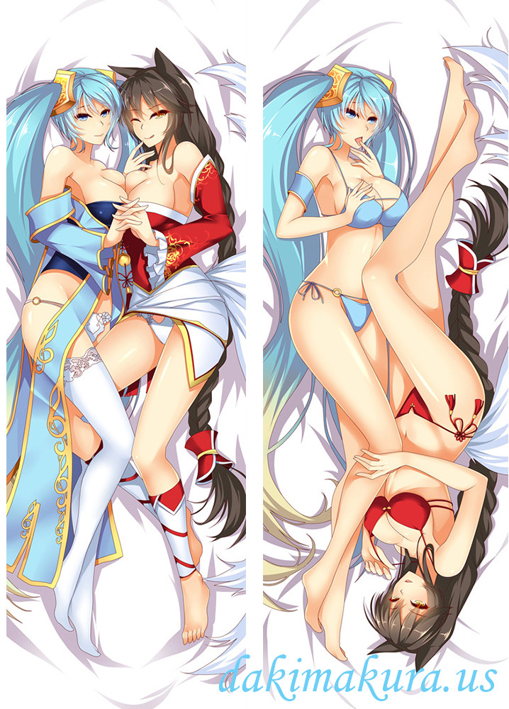 Sona and Ahri - League of Legends Anime Dakimakura Japanese Love Body Pillow Cover